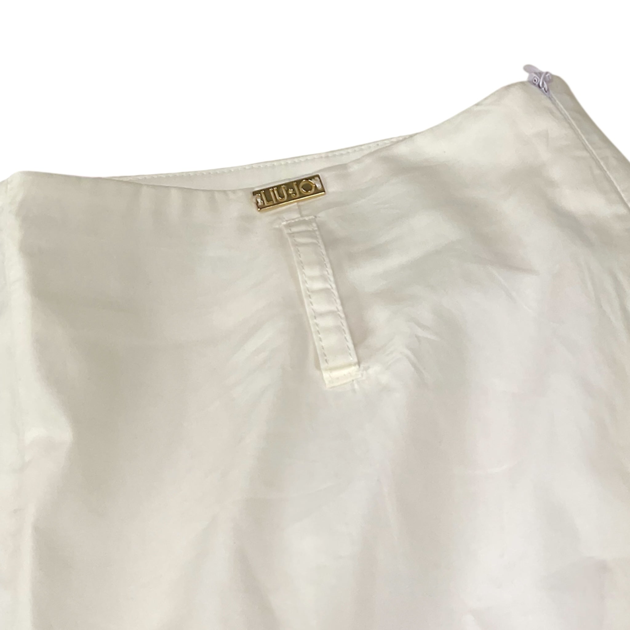 Liu Jo Pantalone Tinta Unita con Cintura Modello A Palazzo per Bambina GA4040 BIANCO LIU JO 