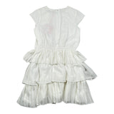 Liu Jo Abito tinta unita con Rouches E Cintura Bianco per Bambina GA4169 BIANCO LIU JO 