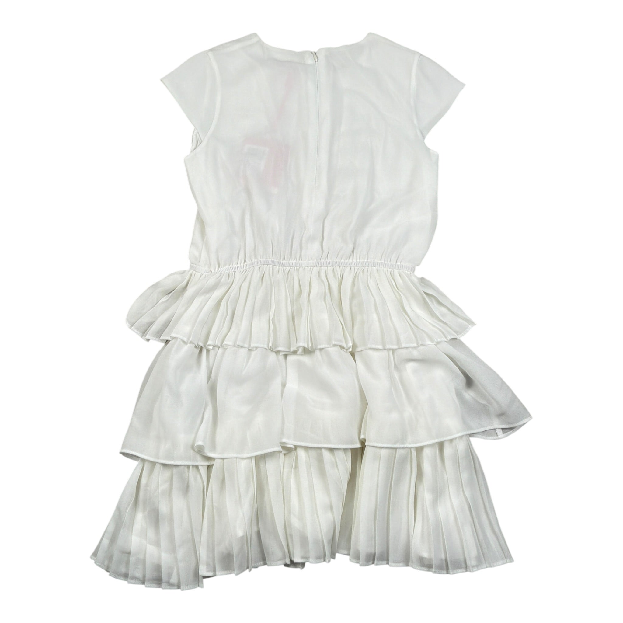 Liu Jo Abito tinta unita con Rouches E Cintura Bianco per Bambina GA4169 BIANCO LIU JO 