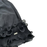 Liu Jo Top tinta unita con Balze Nero per Bambina GA4232 NERO LIU JO 
