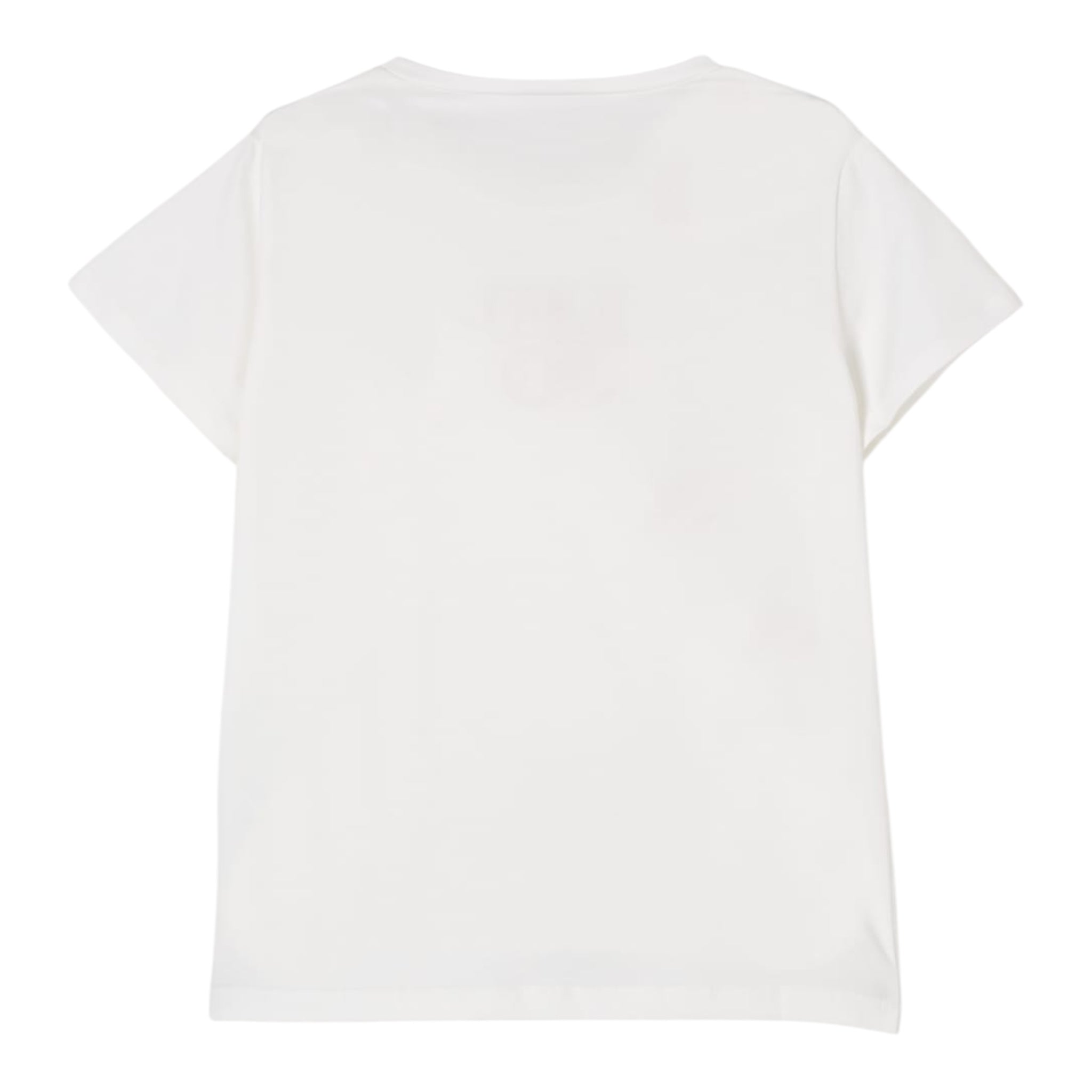 Liu Jo T-Shirt Girocollo Tinta Unita con Paillettes per Bambina GA5018XXXX BIANCO LIU JO 