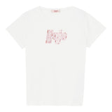 Liu Jo T-Shirt Girocollo Tinta Unita con Brillantini per Bambina GA5019XX BIANCO LIU JO 