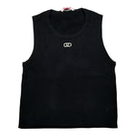 Liu Jo Canotta tinta unita con Logo Nero per Bambina GA5041XX NERO LIU JO 