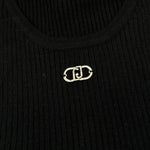 Liu Jo Canotta tinta unita con Logo Nero per Bambina GA5041XX NERO LIU JO 