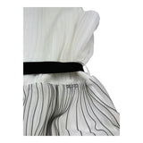 Liu Jo Abito Tinta Unita con Cintura E Fantasia A Righe per Bambina GA5070X BIANCO LIU JO 