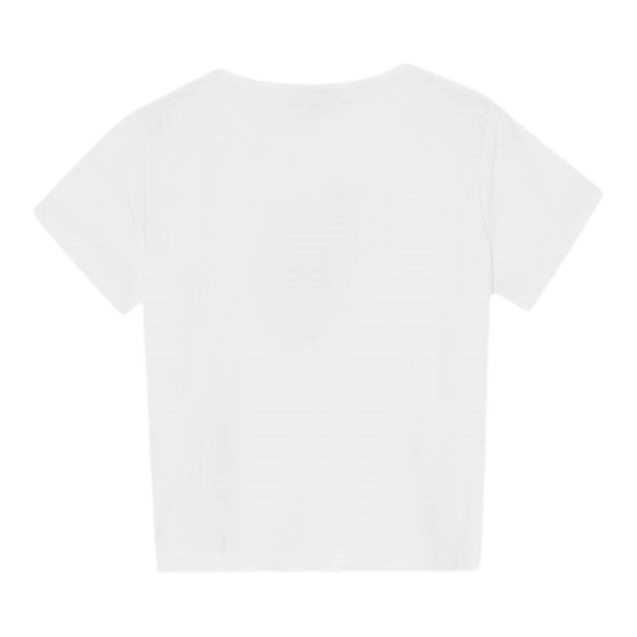 Liu Jo T-Shirt Girocollo Tinta Unita con Brillantini per Bambina GA5119XX BIANCO LIU JO 