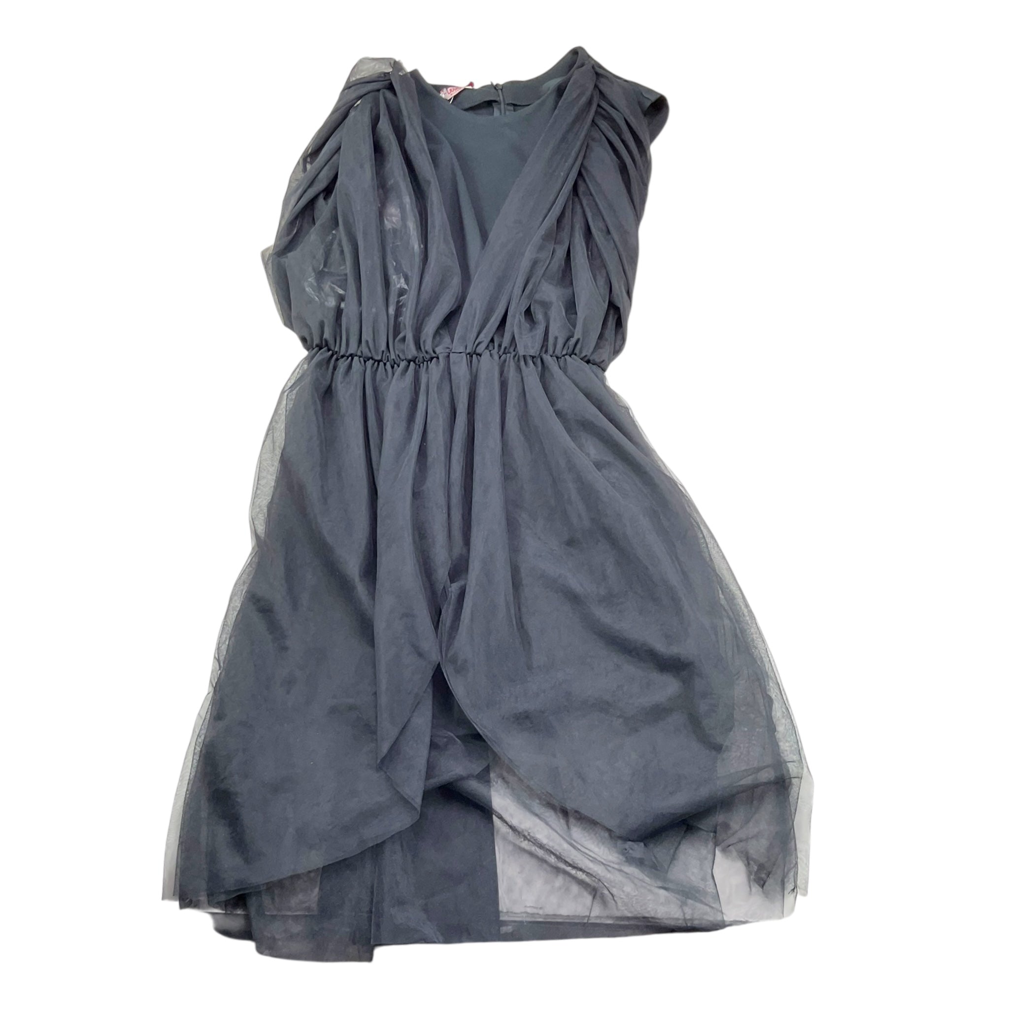 Liu Jo Abito Tinta Unita con Tulle E Cintura per Bambina GA5147 NERO LIU JO 