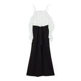Liu Jo Tuta Bicolore Manica Lunga per Bambina GA5157 BIANCO/NERO LIU JO 