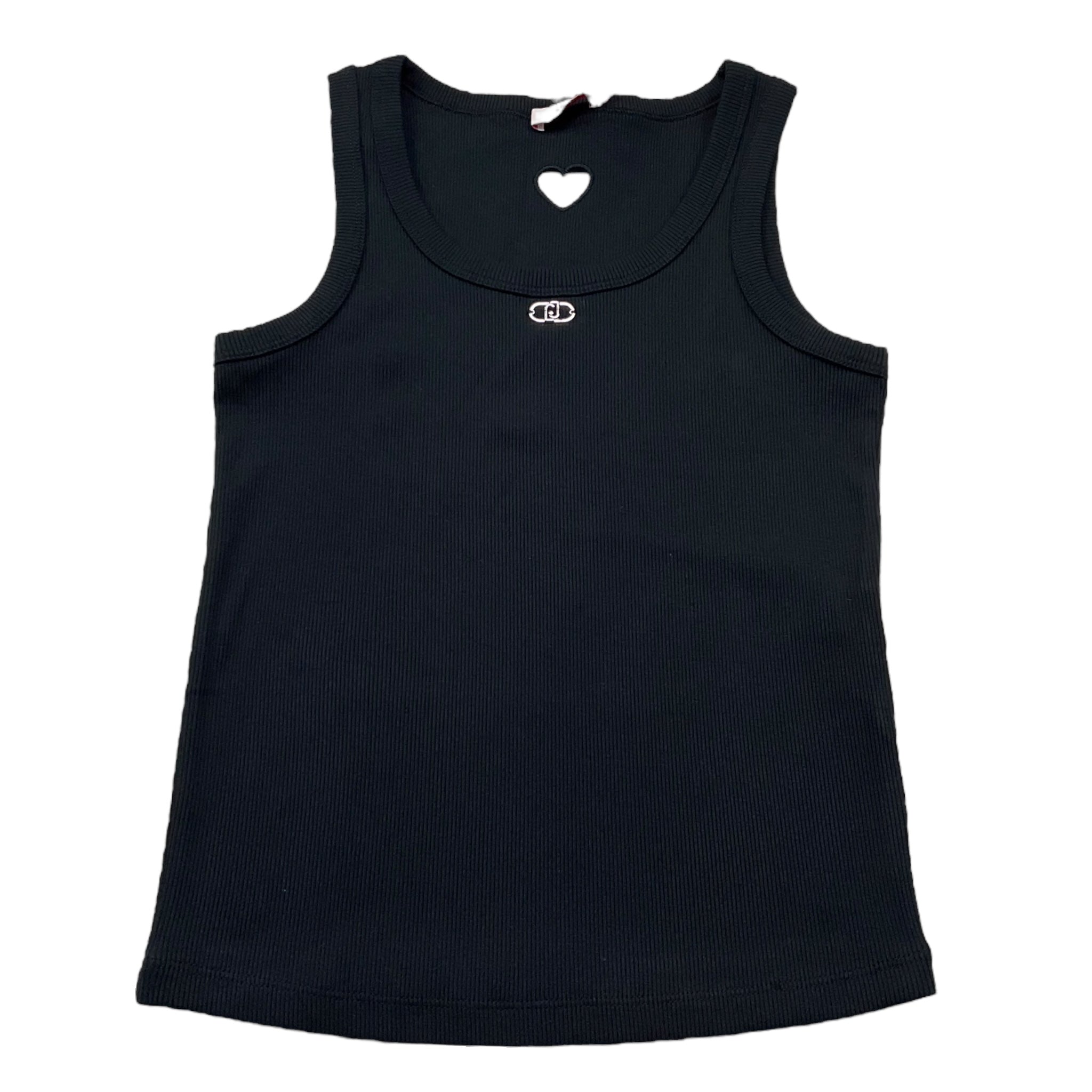 Liu Jo Canotta Tinta Unita con Traforo A Forma di Cuore per Bambina GA5199 NERO LIU JO 