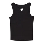 Liu Jo Canotta Tinta Unita con Traforo A Forma di Cuore per Bambina GA5199X NERO LIU JO 