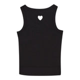Liu Jo Canotta Tinta Unita con Traforo A Forma di Cuore per Bambina GA5199X NERO LIU JO 