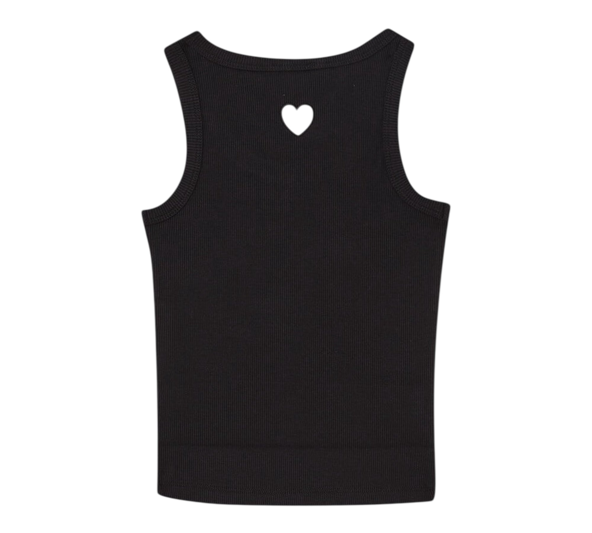 Liu Jo Canotta Tinta Unita con Traforo A Forma di Cuore per Bambina GA5199X NERO LIU JO 