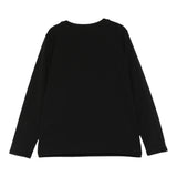Liu Jo Shirt Girocollo tinta unita con Stampa Nero per Bambina GF5008 NERO LIU JO 