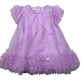 Liu Jo Abito Mezza Manica Tinta Unita con Tulle per Neonata HA5032 GLICINE LIU JO 