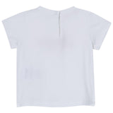 Liu Jo T-Shirt Girocollo Tinta Unita con Brillantini per Neonata HA5037X BIANCO LIU JO 