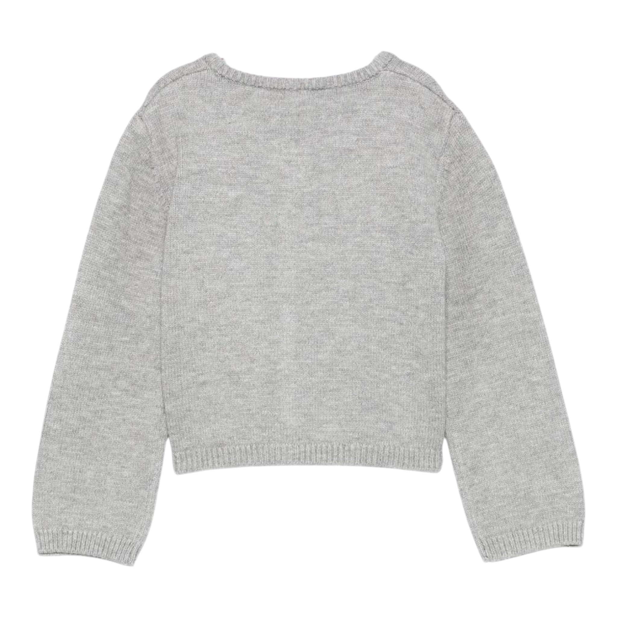 Liu Jo Cardigan tinta unita con Ricami Grigio per Neonata HF5010 GRIGIO LIU JO 