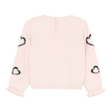 Liu Jo Maglia Girocollo tinta unita con Ricami Rosa per Neonata HF5045 ROSA LIU JO 