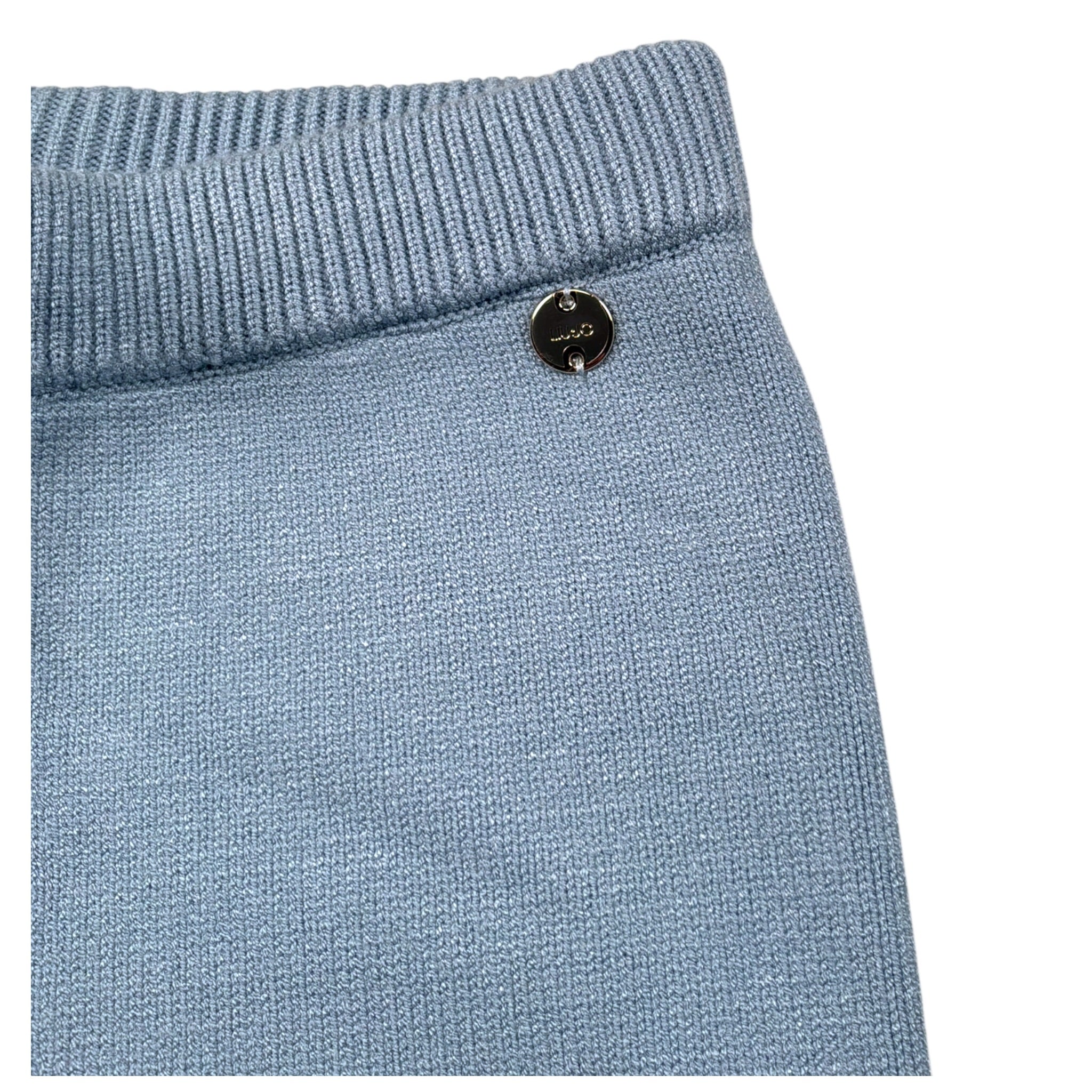 Liu Jo Pantalone tinta unita con Elastico In Vita Azzurro per Neonata HF5073 AZZURRO LIU JO 