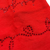 Liu Jo T-Shirt Girocollo Tinta Unita con Brillantini per Neonata KA4048 ROSSO LIU JO 