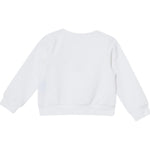 Liu Jo Felpa Chiusa Girocollo Tinta Unita con Logo per Bambina KA5014J BIANCO LIU JO 