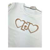 Liu Jo Felpa Chiusa Girocollo Tinta Unita con Logo per Bambina KA5014J BIANCO LIU JO 