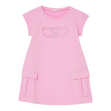 Liu Jo Abito Mezza Manica Tinta Unita con Logo per Neonata KA5017N ROSA LIU JO 