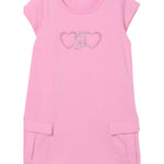 Liu Jo Abito Mezza Manica Tinta Unita con Logo per Neonata KA5017XN ROSA LIU JO 