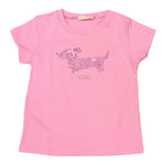 Liu Jo T-Shirt Girocollo Tinta Unita con Brillantini per Neonata KA5021X ROSA LIU JO 