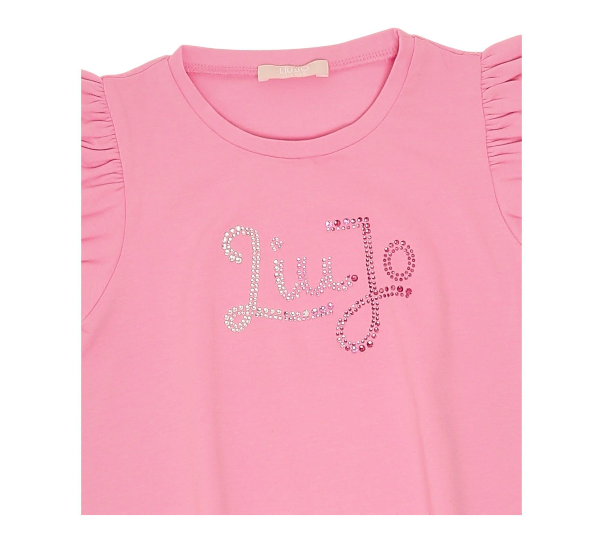 Liu Jo Abito Tinta Unita con Brillantini per Bambina KA5037XXX ROSA LIU JO 