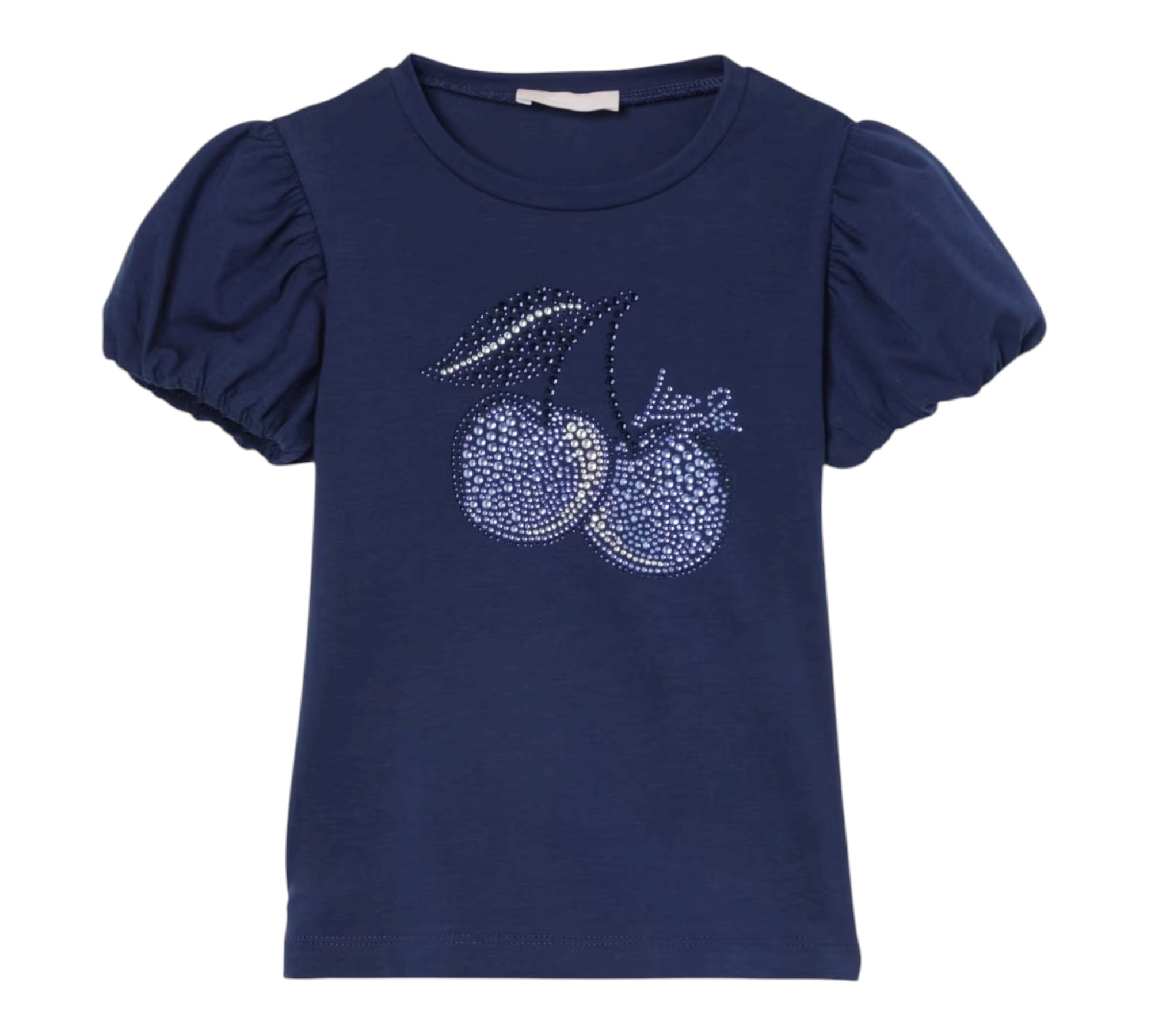Liu Jo T-Shirt Girocollo Tinta Unita con Stampa per Neonata KA5041NX BLU LIU JO 