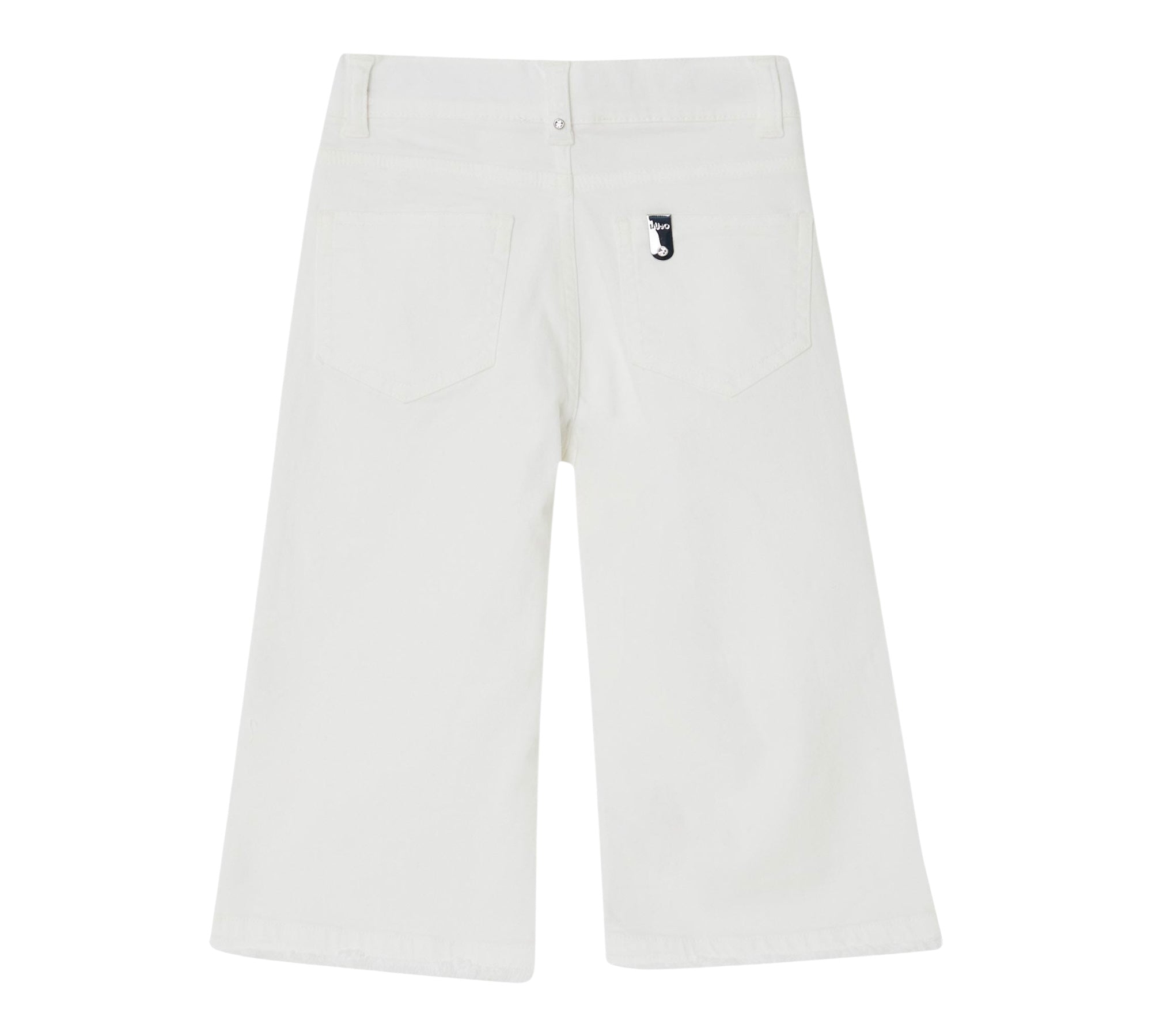 Liu Jo Jeans Tinta Unita Modello Palazzo per Bambina KA5047 BIANCO LIU JO 