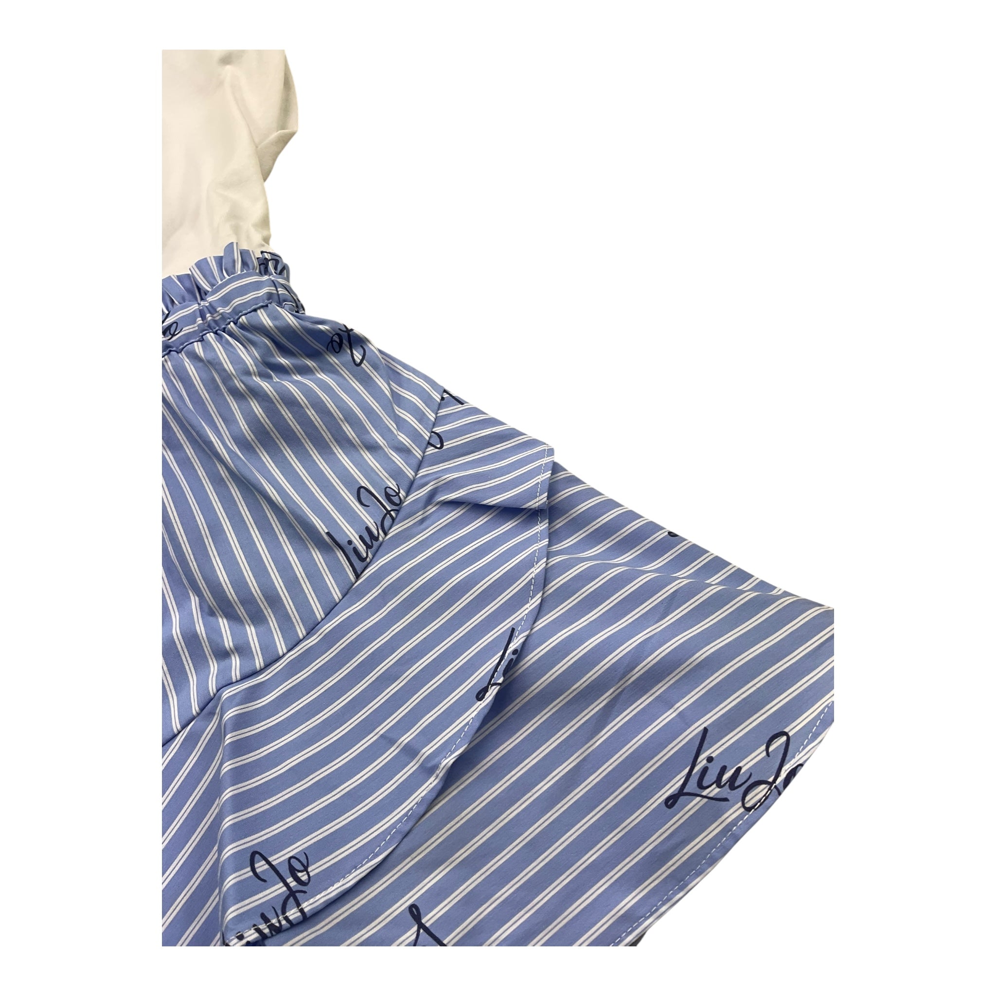 Liu Jo Abito Bicolore con Fantasia A Righe per Neonata KA5049 BIANCO/AZZURRO LIU JO 