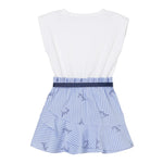Liu Jo Abito Bicolore con Fantasia A Righe per Neonata KA5049NX BIANCO/AZZURRO LIU JO 