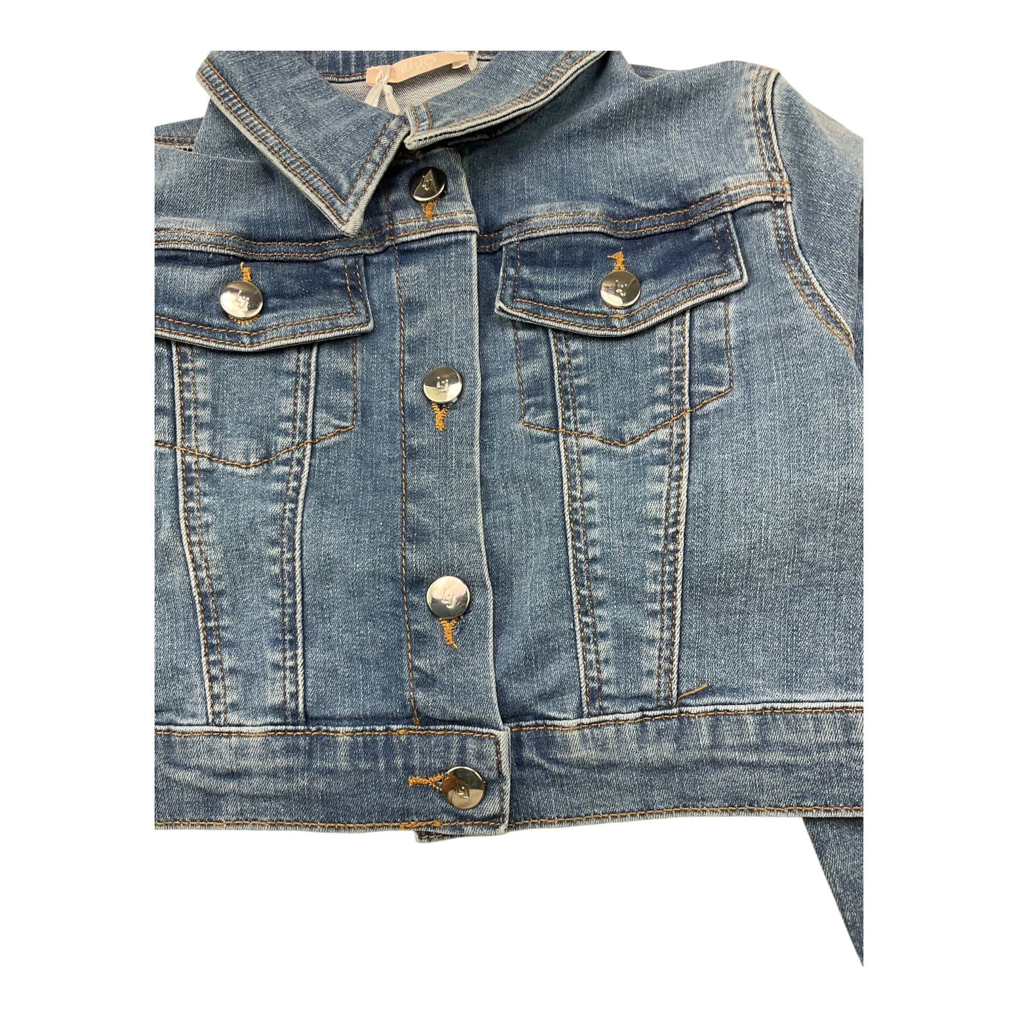 Liu Jo Giubbino In Denim Tinta Unita per Bambina KA5066 BLU LIU JO 