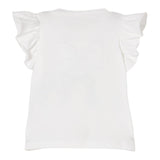 Liu Jo T-Shirt Girocollo Tinta Unita con Stampe per Bambina KA5084 BIANCO LIU JO 