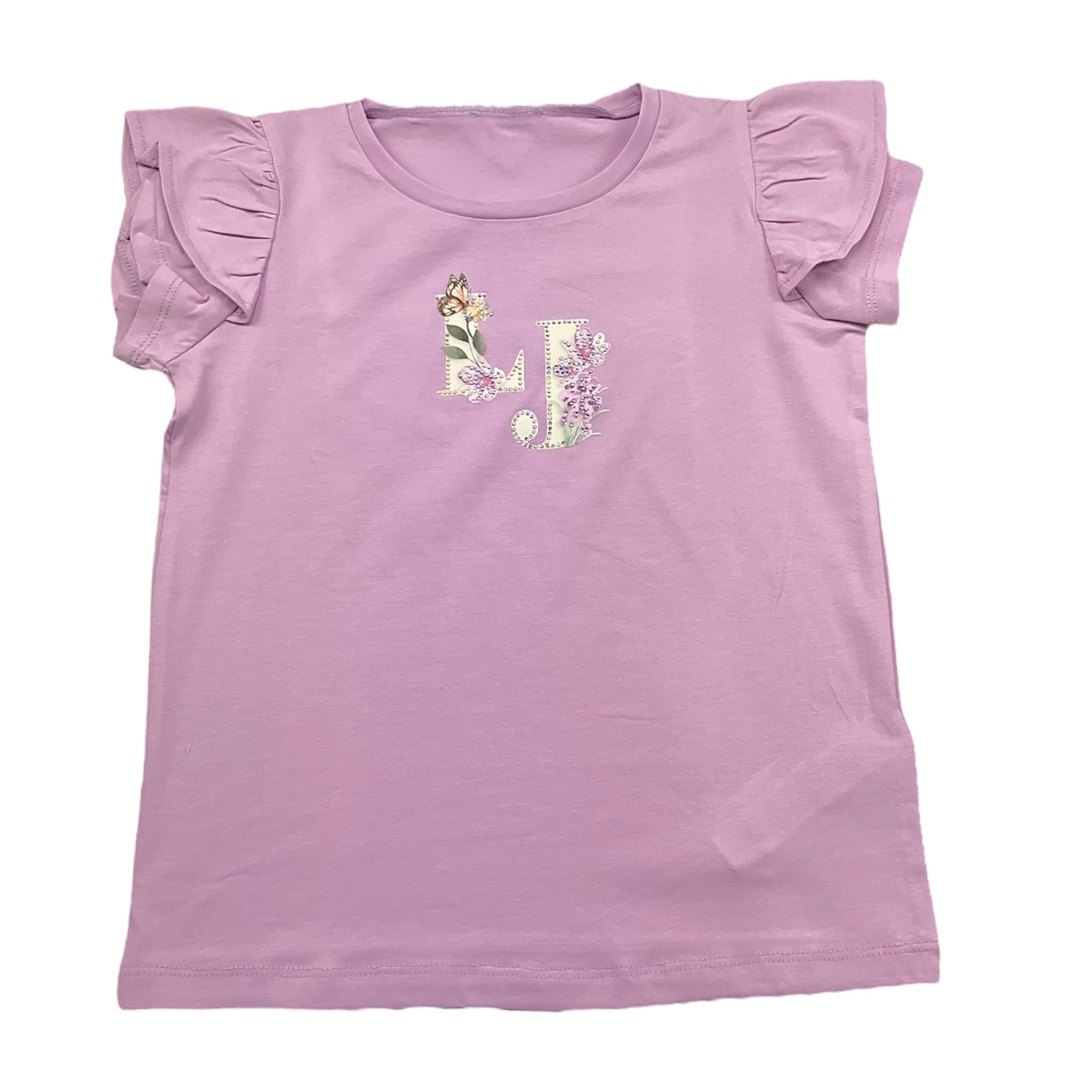 Liu Jo T-Shirt Tinta Unita con Brillantini per Neonata KA5092N LILLA LIU JO 