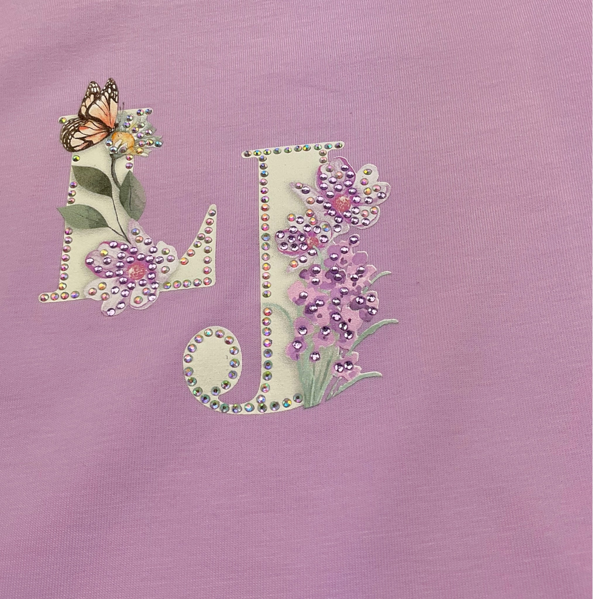 Liu Jo T-Shirt Tinta Unita con Brillantini per Neonata KA5092N LILLA LIU JO 