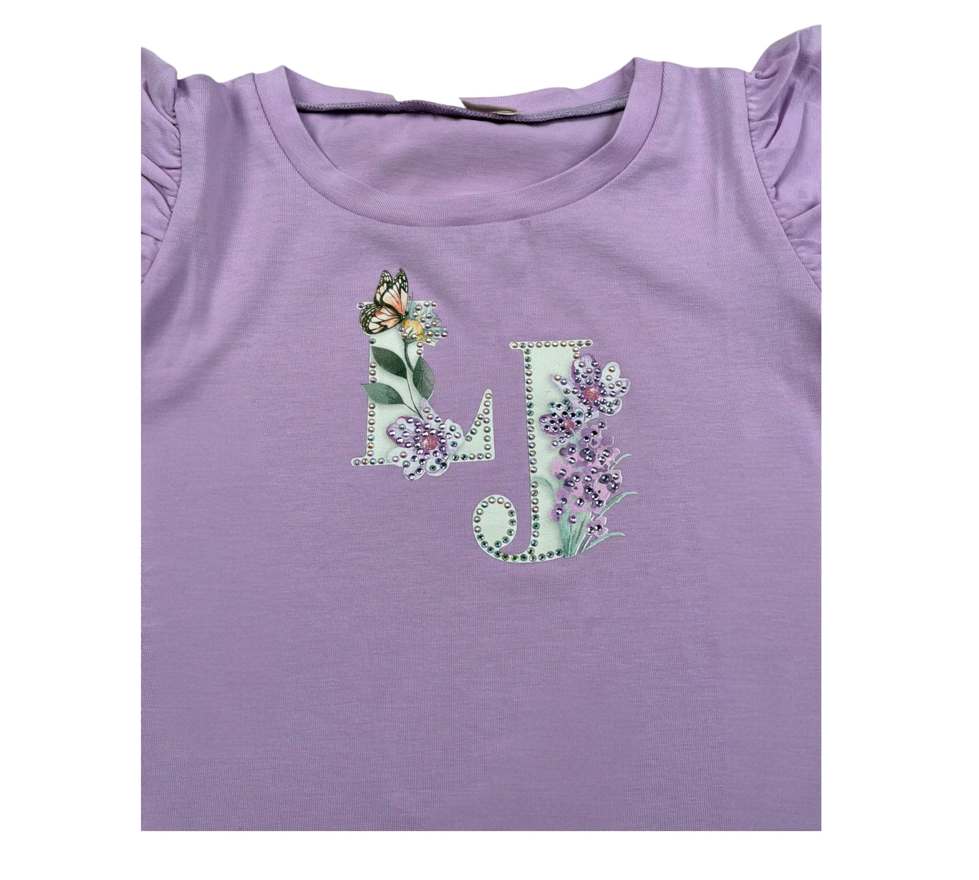 Liu Jo T-Shirt Tinta Unita con Brillantini per Bambina KA5092X GLICINE LIU JO 