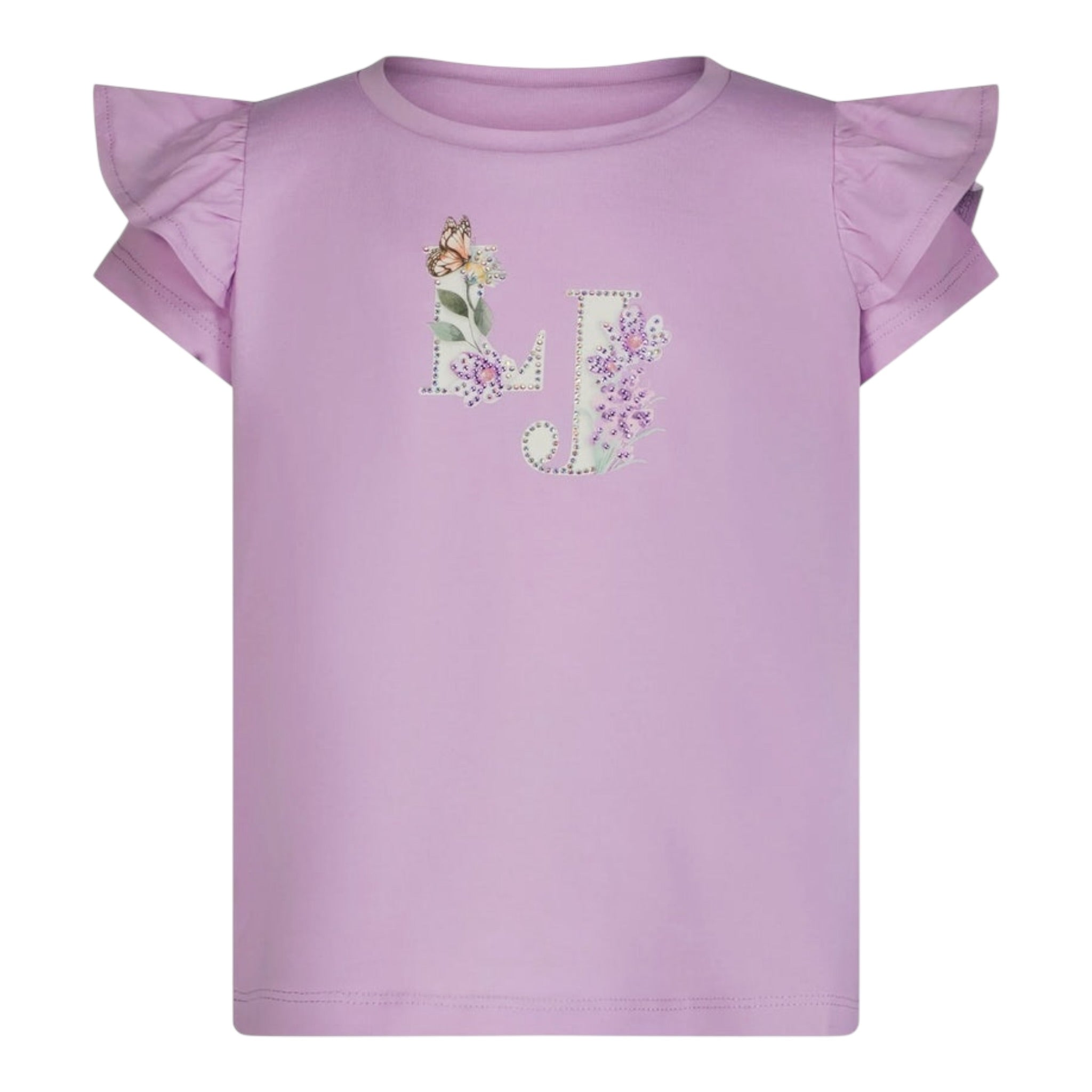 Liu Jo T-Shirt tinta unita con Brillantini Lilla per Neonata KA5092XXXXN LILLA LIU JO 