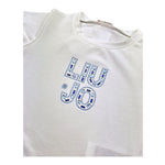 Liu Jo T-Shirt Girocollo Tinta Unita con Brillantini per Neonata KA5094NXX BIANCO LIU JO 