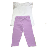 Liu Jo Completo 2 Pezzi T-Shirt-Leggins per Bambina KA5096 BIANCO/LILLA LIU JO 