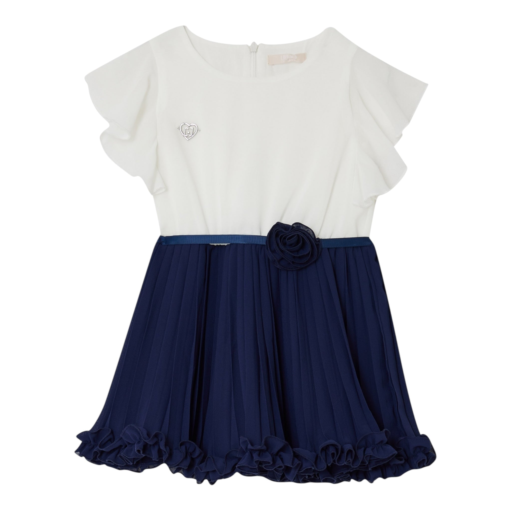 Liu Jo Abito Bicolore Mezza Manica Velato per Neonata KA5133 BIANCO/BLU LIU JO 