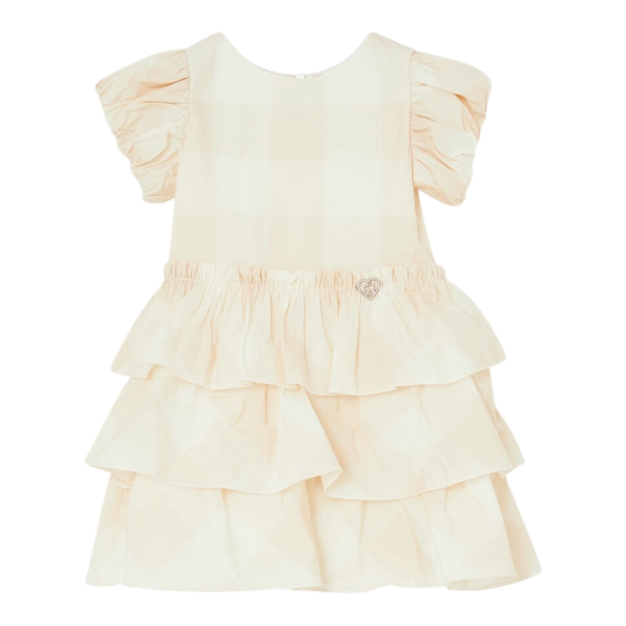 Liu Jo Abito Tinta Unita con Balze per Bambina KA5144J BEIGE LIU JO 