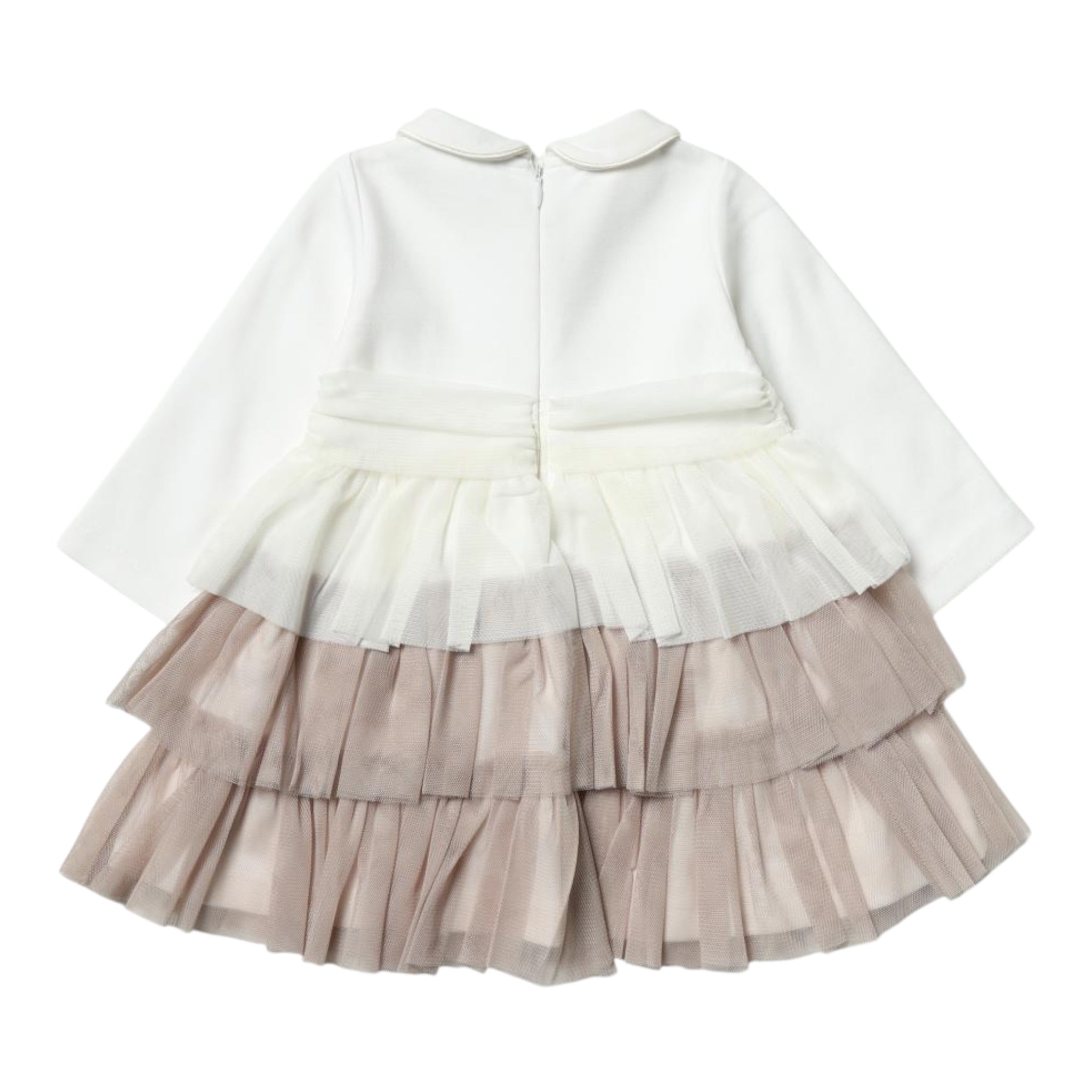 Liu Jo Abito Manica Lunga con Tulle Panna per Neonata KF2041 PANNA LIU JO 