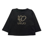 Liu Jo Shirt Tinta Unita Girocollo con Brillantini per Neonata KF4029X NERO LIU JO 