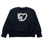 Liu Jo Maglia Girocollo Tinta Unita con Logo per Neonata KF4039 NERO LIU JO 
