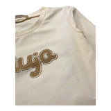 Liu Jo Shirt Tinta Unita Girocollo con Brillantini per Neonata KF4069X PANNA LIU JO 