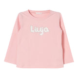 Liu Jo Shirt Tinta Unita Girocollo con Brillantini per Neonata KF4069X ROSA LIU JO 