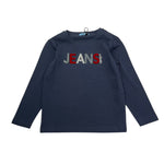 Liu Jo Shirt Girocollo Tinta Unita con Stampa per Bambino QF3106 BLU LIU JO 