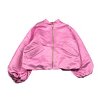 Lu Lu By Miss Grant Giubbino Tinta Unita con Zip per Bambina KLL3654 ROSA LU LU BY MISS GRANT 